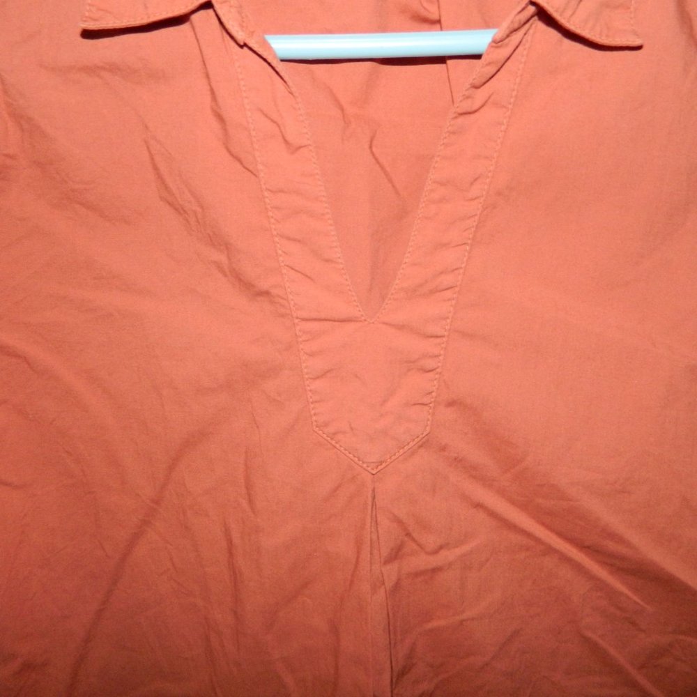 Garnet Hill Womens Organic Pima Cotton Long Sleeve Tunic Blouse Size M (P-45) - Picture 3 of 5